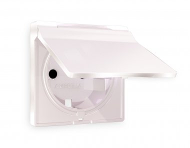 Фотография товара 'Ambrella AP2080 Лицевая панель ALFA (Жемчуг) для электрической розетки с заземлением'