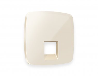 Фотография товара 'Ambrella OP3120 Лицевая панель OMEGA (Бежевый глянец) для компьютерной/телефонной розетки'