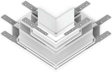 Фотография товара 'Ambrella GL1045 Коннектор угловой для шинопровода в натяжной потолок Magnetic 220V WH'