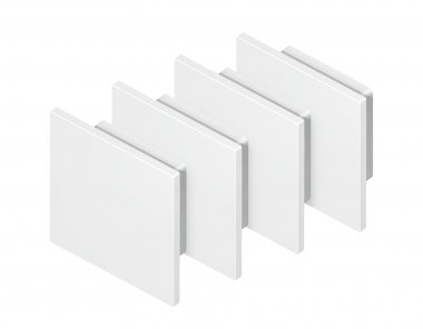 Фотография товара 'Ambrella GP8461 Заглушка WH белый 15.7*15.7 для углового квадратного алюминиевого профиля'