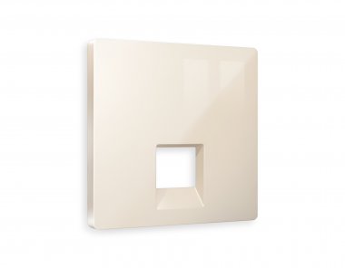 Фотография товара 'Ambrella AP3120 Лицевая панель ALFA (Бежевый глянец) для компьютерной/телефонной розетки'