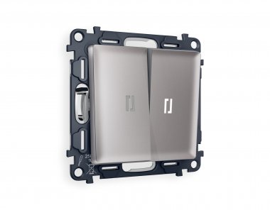 Фотография товара 'Ambrella MA504035 Комплект механизма 2-клавишного проходного выключателя с подсветкой 5600K'