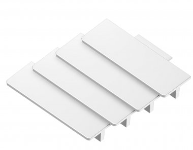 Фотография товара 'Ambrella GP8160 Заглушка WH белый 28.6*10 для встраиваемого алюминиевого профиля'