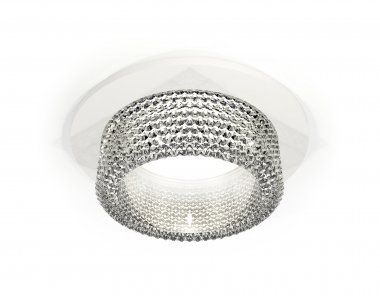 Фотография товара 'Ambrella XC6512040 Комплект встраиваемого светильника с композитным хрусталем SWH/CL'