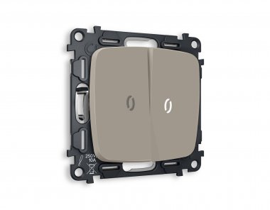 Фотография товара 'Ambrella MO364035 Комплект механизма 2-клавишного проходного выключателя с подсветкой 5600K'