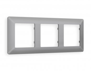 Фотография товара 'Ambrella AF110503 Рамка ALFA Line (Сталь матовый) 3-ая'