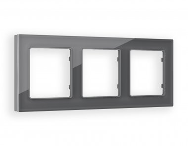 Фотография товара 'Ambrella AF330653 Рамка ALFA Platos (Антрацит серый Стекло органическое) 3-ая'
