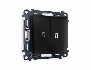 Фотография товара 'Ambrella MA804030 Комплект механизма 2-клавишного проходного выключателя с подсветкой 3200K'