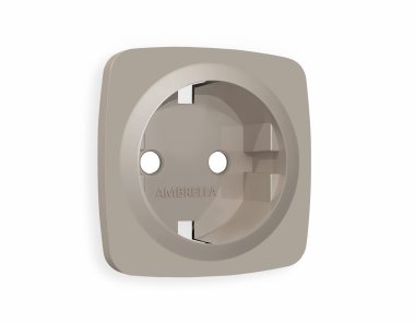 Фотография товара 'Ambrella OP3660 Лицевая панель OMEGA (Серо-бежевый матовый) для электрической розетки'