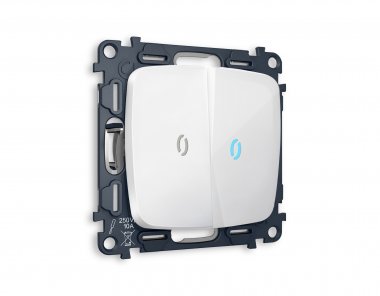 Фотография товара 'Ambrella MO104040 Комплект механизма 2-клавишного проходного выключателя с подсветкой 10000K'