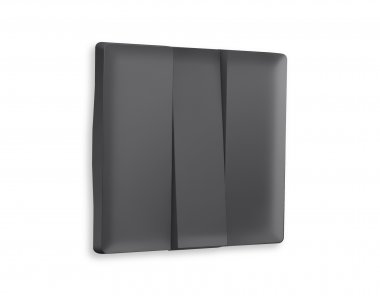 Фотография товара 'Ambrella AP9050 Лицевая панель ALFA (Графит Мягкое касание) для 3-клавишных выключателей'
