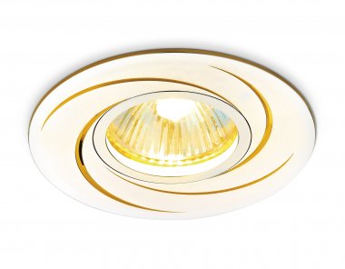 Фотография товара 'Ambrella Встраиваемый потолочный точечный светильник  алюминий/золото MR16'