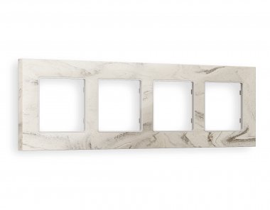 Фотография товара 'Ambrella AF930604 Рамка ALFA Grand (Серо-бежевый мрамор) 4-ая'