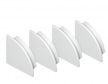 Фотография товара 'Ambrella GP8460 Заглушка WH белый 15.7*15.7 для углового круглого алюминиевого профиля'