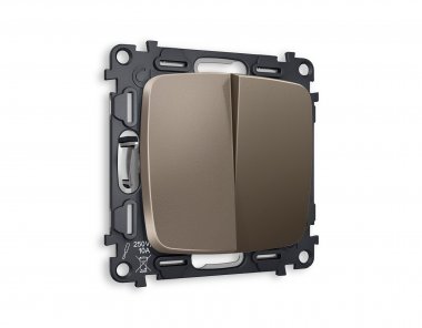 Фотография товара 'Ambrella MO633020 Комплект механизма 2-клавишного проходного выключателя OMEGA'