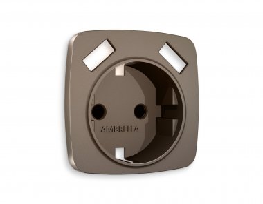 Фотография товара 'Ambrella OP6390 Лицевая панель OMEGA (Темная бронза матовый) для электрической розетки'