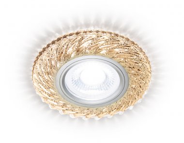 Фотография товара 'Ambrella Встраиваемый точечный светильник со светодиодной лентой хром/прозрачный'