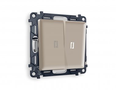 Фотография товара 'Ambrella MA364035 Комплект механизма 2-клавишного проходного выключателя с подсветкой 5600K'