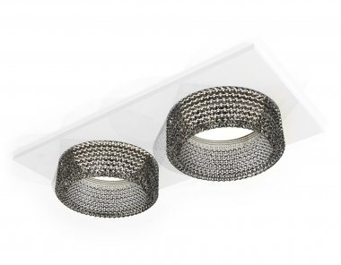 Фотография товара 'Ambrella XC6525041 Комплект встраиваемого светильника с композитным хрусталем SWH/BK'