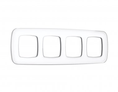 Фотография товара 'Ambrella OF640134 Рамка OMEGA Coint (Белый Стекло органическое/Серебро) 4-ая'