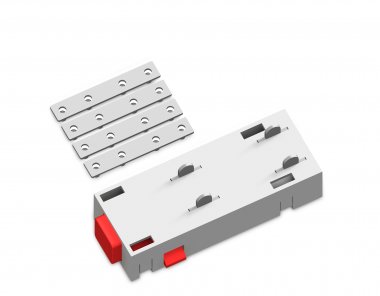 Фотография товара 'Ambrella GL1107 Коннектор питания прямой с соединителем для шинопровода в натяжной потолок Magnetic 220V WH'