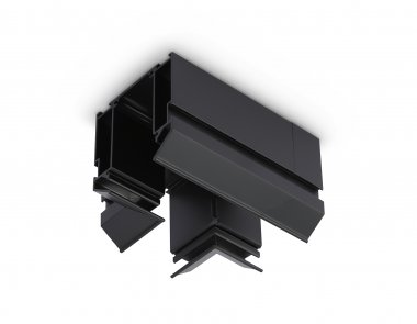 Фотография товара 'Ambrella GL1044 Коннектор Т-образный для корпуса в натяжной потолок Magnetic 220V 140*100*61 BK'