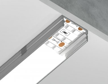 Фотография товара 'Ambrella GP2001AL Алюминиевый профиль накладной 2000*20.5*10'