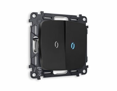 Фотография товара 'Ambrella MO804040 Комплект механизма 2-клавишного проходного выключателя с подсветкой 10000K'