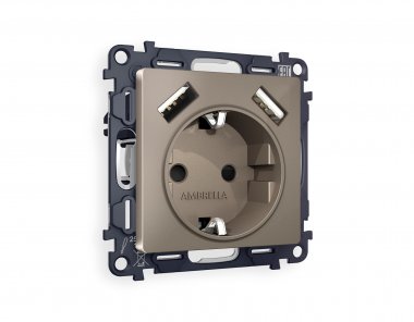 Фотография товара 'Ambrella MA639010 Комплект механизма электрической розетки ALFA'