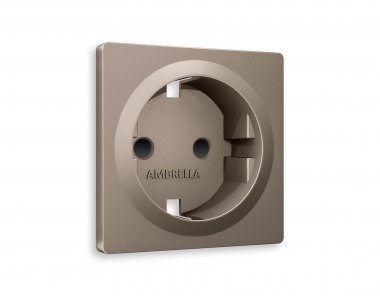 Фотография товара 'Ambrella AP6370 Лицевая панель ALFA (Темная бронза матовый) для электрической розетки'