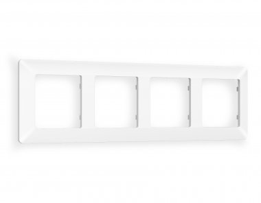 Фотография товара 'Ambrella AF110124 Рамка ALFA Line (Белый матовый) 4-ая'