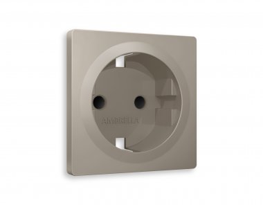 Фотография товара 'Ambrella AP3670 Лицевая панель ALFA (Серо-бежевый матовый) для электрической розетки'