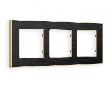 Фотография товара 'Ambrella AF580543 Рамка ALFA Arctic (Черный Стекло органическое/Шампань) 3-ая'