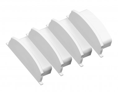 Фотография товара 'Ambrella GP8180 Заглушка WH белый 18*4 для накладного алюминиевого профиля'