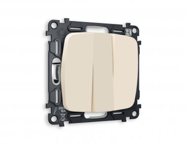 Фотография товара 'Ambrella MO325010 Комплект механизма 3-клавишного выключателя OMEGA'