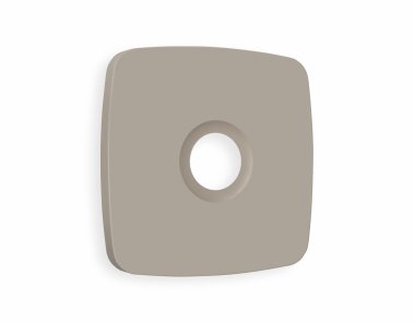 Фотография товара 'Ambrella OP3730 Лицевая панель OMEGA (Серо-бежевый матовый) для TV розетки'