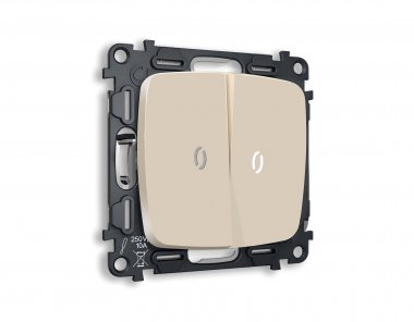 Фотография товара 'Ambrella MO324015 Комплект механизма 2-клавишного выключателя с подсветкой 5600K'