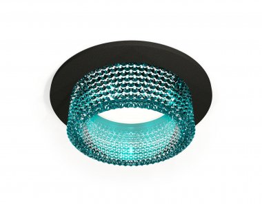 Фотография товара 'Ambrella XC6513043 Комплект встраиваемого светильника с композитным хрусталем SBK/BL'