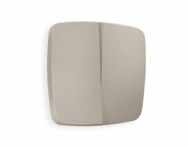 Фотография товара 'Ambrella OP3630 Лицевая панель OMEGA (Серо-бежевый матовый) для 2-клавишных выключателей'