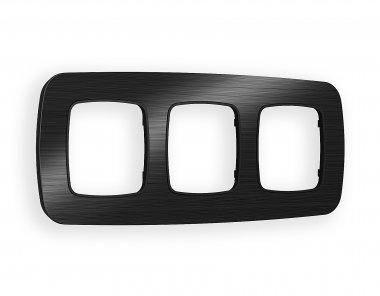 Фотография товара 'Ambrella OF580503 Рамка OMEGA Radian (Черный Металл шлифованный) 3-ая'