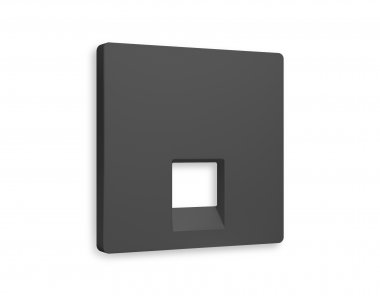 Фотография товара 'Ambrella AP9120 Лицевая панель ALFA (Графит Мягкое касание) для компьютерной/телефонной розетки'