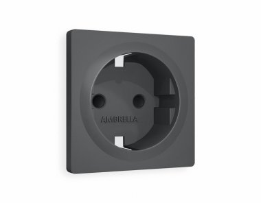 Фотография товара 'Ambrella AP9070 Лицевая панель ALFA (Графит Мягкое касание) для электрической розетки'