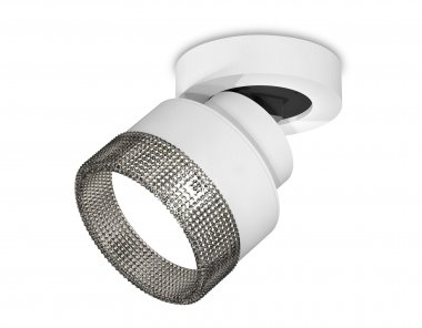 Фотография товара 'Ambrella XM8101041 Комплект накладного поворотного светильника с композитным хрусталем SWH/BK'