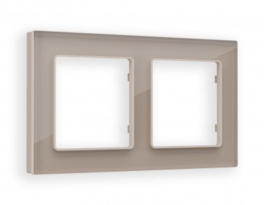 Фотография товара 'Ambrella AF380602 Рамка ALFA Platos (Серо-бежевый Стекло закаленное натуральное) 2-ая'
