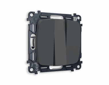 Фотография товара 'Ambrella MO905010 Комплект механизма 3-клавишного выключателя OMEGA'