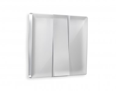 Фотография товара 'Ambrella AP4050 Лицевая панель ALFA (Серебро глянец) для 3-клавишных выключателей'