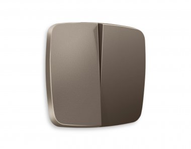 Фотография товара 'Ambrella OP6330 Лицевая панель OMEGA (Темная бронза матовый) для 2-клавишных выключателей'