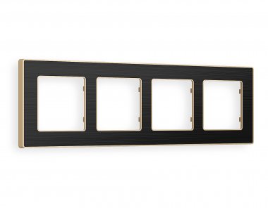 Фотография товара 'Ambrella AF580544 Рамка ALFA Arctic (Черный Стекло органическое/Шампань) 4-ая'