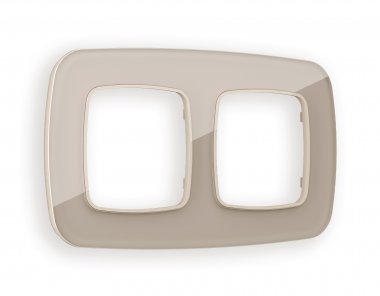 Фотография товара 'Ambrella OF350602 Рамка OMEGA Radian (Серо-бежевый Стекло закаленное натуральное) 2-ая'