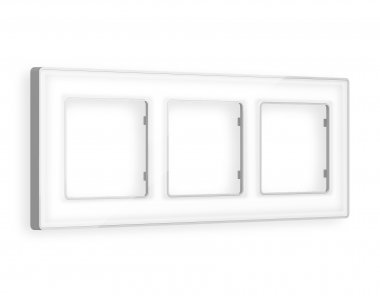 Фотография товара 'Ambrella AF580133 Рамка ALFA Arctic (Белый Стекло органическое/Серебро) 3-ая'